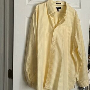 Lands' End Light Yellow Casual Button Down Shirt
